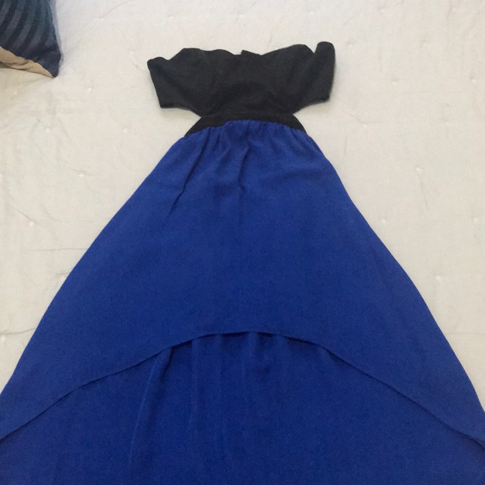 Jennifer Hope high low silk dress